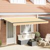vidaXL Retractable Awning Yellow and White 350 x 200 cm