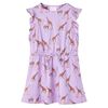 vidaXL Kids' Dress with Ruffle Sleeves and Drawstring Lila 116