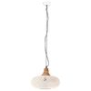 vidaXL Industrial Hanging Lamp White Iron & Solid Wood 40 cm E27