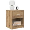vidaXL Bedside Cabinets 2 pcs with Drawer Artisan Oak 40x34x50 cm