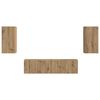 vidaXL TV Cabinet Set 4 pcs Artisan Oak Engineered Wood