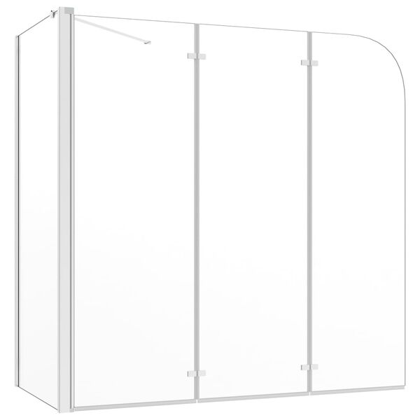 vidaXL Bath Enclosure 120x69x130 cm Tempered Glass Transparent