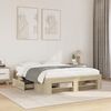 vidaXL Bed Frame without Mattress Sonoma Oak 140x190 cm Engineered Wood