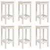 vidaXL 7 Piece Garden Bar Set White Solid Wood Pine
