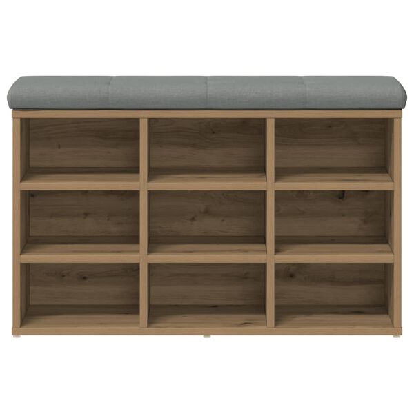 vidaXL Shoe Bench Artisan Oak 82x32x50 cm Engineered Wood