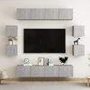 vidaXL 8 Piece TV Cabinet Set Concrete Grey Engineered Wood