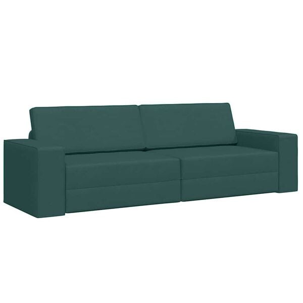 vidaXL Sofa Bed Dark Green 245 x 78 x 77 cm Velvet