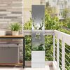 vidaXL Garden Privacy Screen Sliver 32 x 140 cm Stainless steel