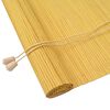 vidaXL Roller Blind with Curtains Manual Yellow 100 x 160 cm Bamboo
