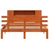 vidaXL Bookcase Bed without Mattress Wax Brown 150x200 cm King Size Solid Wood Pine