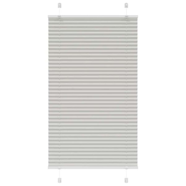 vidaXL Pleated Blind Light Grey 70x150 cm Fabric Width 69.4 cm Polyester
