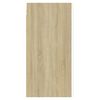 vidaXL TV Cabinet White and Sonoma Oak 30.5x30x60 cm Engineered Wood