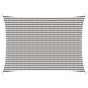 vidaXL Sunshade Sail Light Grey and White 3 x 6 m HDPE