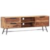 vidaXL TV Cabinet 140x28x47 cm Solid Acacia Wood