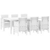 vidaXL Garden Dining Set 7 pcs White Polypropylene