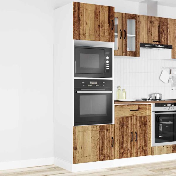 vidaXL Oven Cabinets 2 pcs Lucca Old Wood Engineered Wood