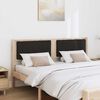 vidaXL Upholstered Headboard Brown 160 cm Solid Pine Wood
