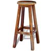 vidaXL Bar Stool | Multicolour | Reclaimed wood | Standard | Durable | Bar Stool