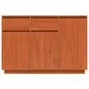 vidaXL Sideboard Wax Brown 110 x 34 x 75 cm Solid Pine Wood