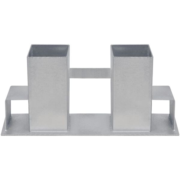 vidaXL Firewood Stacking Aids 4 pcs Steel Silver