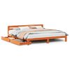 vidaXL Bed Frame without Mattress Wax Brown 200x200 cm Solid Wood Pine