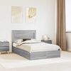 vidaXL Storage Bed Grey Sonoma 135 x 190 cm Engineered Wood