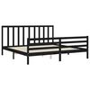 vidaXL Bed Frame without Mattress Black 200x200 cm Solid Wood Pine