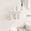vidaXL Floating Shelf Wall-mounted 2 pcs White 40 x 18 x 2.5 cm Steel