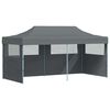 vidaXL Gazebos 16 pcs Anthracite with Blue Frame Oxford Fabric