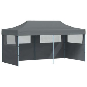 vidaXL Gazebos 16 pcs Anthracite with Blue Frame Oxford Fabric