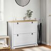 vidaXL Shoe Cabinet Corona White 99 x 32 x 85 cm Solid Pine Wood