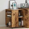 vidaXL Rolling Cabinet Old Wood 60x53x72 cm Engineered Wood
