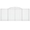 vidaXL Arched Gabion Baskets 10 pcs 300x50x120/140 cm Galvanised Iron