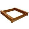 vidaXL Sand Pit | Brown | Pine wood | 120 x 120 x 20 cm | Durable | Sand Pit