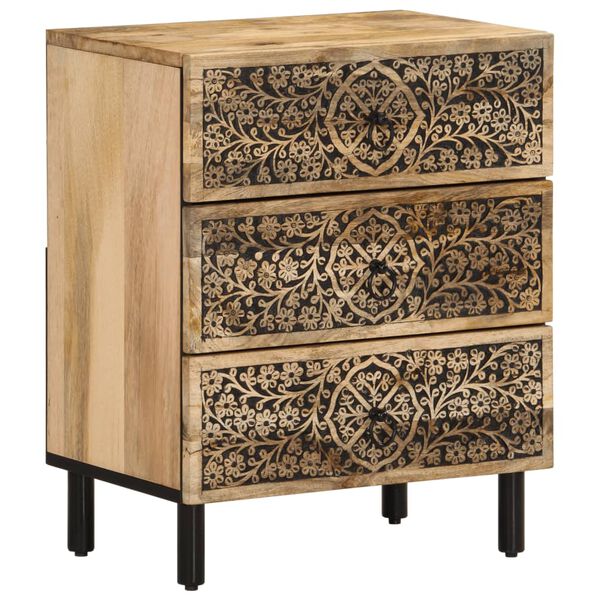 vidaXL Bedside Cabinet 50x33x60 cm Solid Wood Mango
