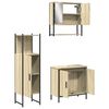 vidaXL 3 Piece Bathroom Furniture Set Sonoma Oak Engineered Wood