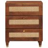 vidaXL Bedside Tables with Drawer 50 x 33 x 62 cm Solid Mango Wood