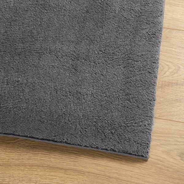 vidaXL Rug HUARTE Short Pile Soft and Washable Anthracite 120x170 cm