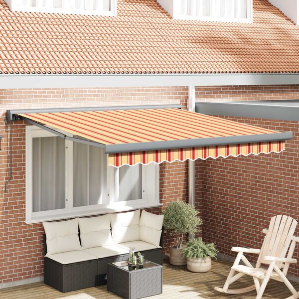 vidaXL Awning Yellow and Orange 300 x 250 x 165 cm