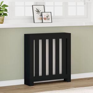 vidaXL Radiator Cover Black 78 x 20 x 82 cm Engineered Wood