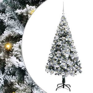 vidaXL Artificial Christmas Tree with 150 LEDs with Stand White 150 cm