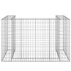 vidaXL Gabion Wall for Garbage Bins Galvanised Steel 180x100x110 cm