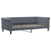 vidaXL Daybed with Mattress Blue Dark Grey 90x190 cm Velvet