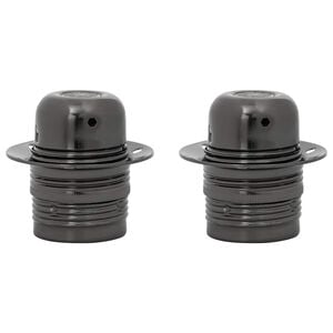 vidaXL Lamp Holders 2 pcs Glossy Black E27