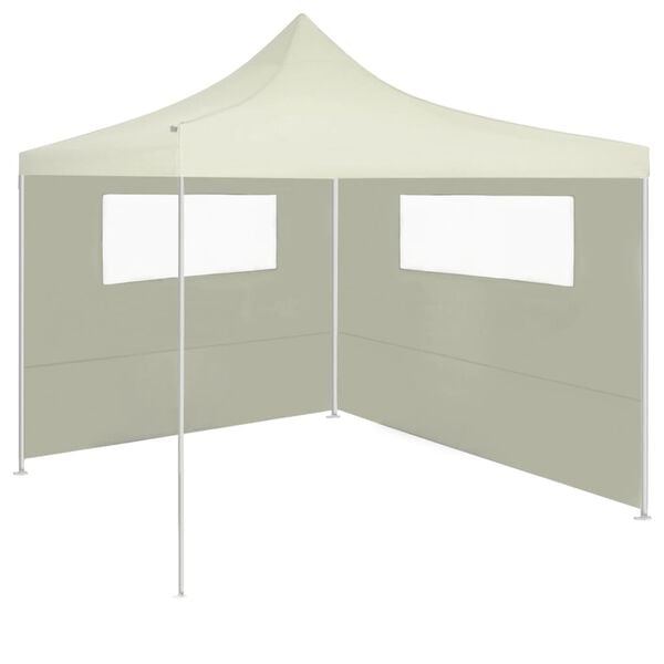 vidaXL Gazebo Sidewalls with Windows 2 pcs Cream
