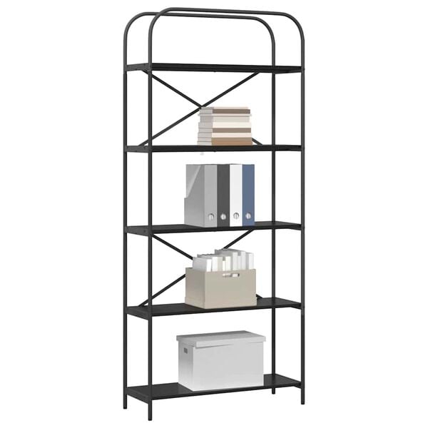 vidaXL Bookshelf Black Oak 80 x 30 x 183 cm Engineered wood