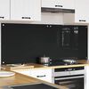 vidaXL Kitchen Backsplash 2 pcs Black 80 x 60 cm Tempered Glass