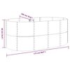 vidaXL Garden Raised Bed Galvanised Steel 175x100x68 cm Grey