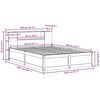 vidaXL Bed Frame without Mattress Wax Brown 140x200 cm Solid Wood Pine