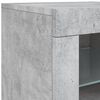 vidaXL Sideboard with LED Lights Concrete Grey 162x37x67 cm